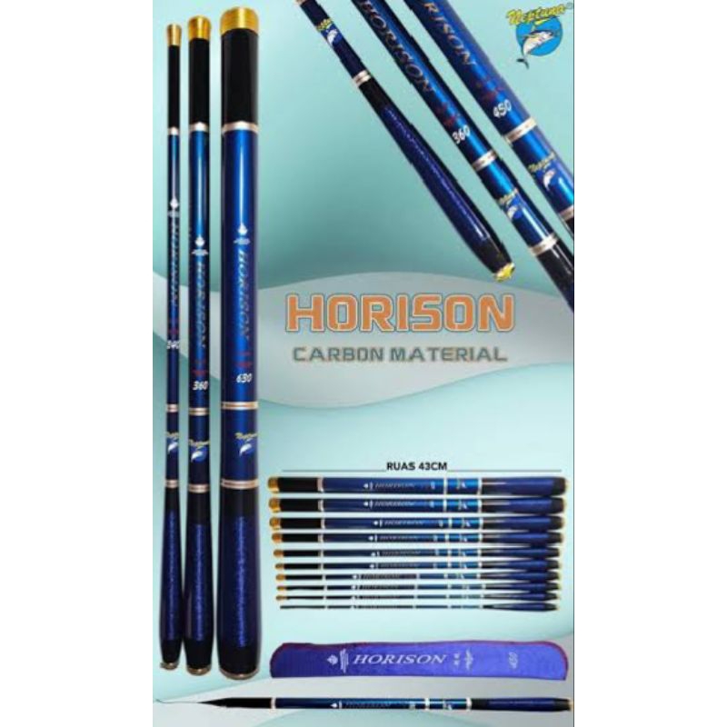 Joran Tegek Neptuna Horison carbon ruas pendek