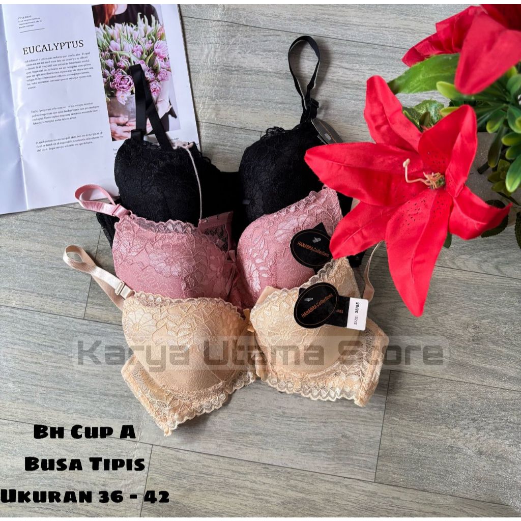 BH BROKAT WANITA BUSA TIPIS KAWAT UKURAN 36 - 42