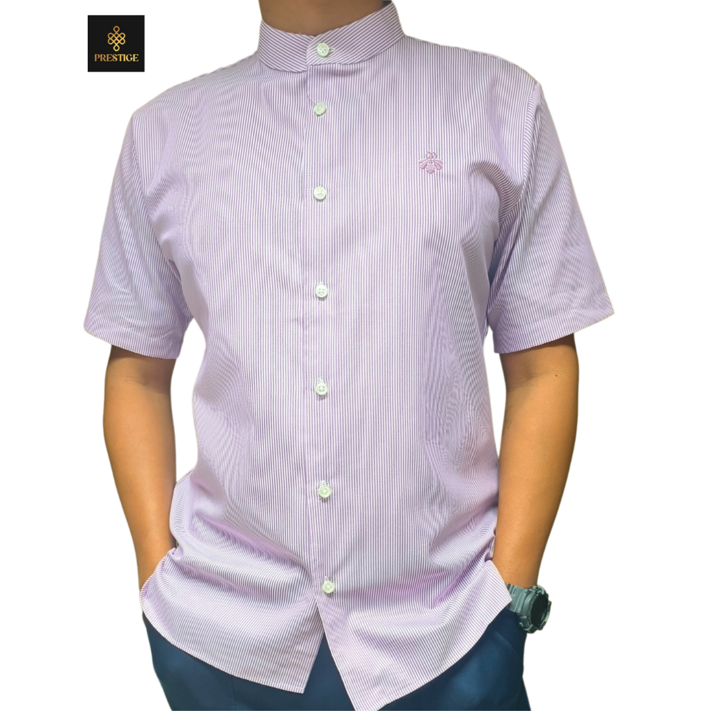 KOKO SLIMFIT LENGAN PENDEK WARNA PINK STRIPE Koko brand Golden Blue pria dewasa