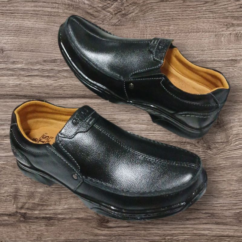 SEPATU CASUAL PRIA KULIT ASLI SLIP ON ORIGINAL GATS MP 2607 HITAM