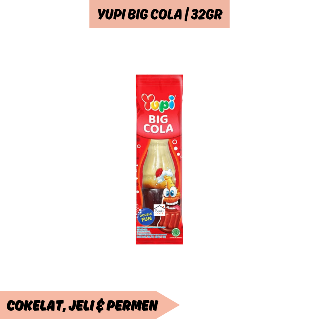 

Yupi Big Cola Permen Jelly Lunak Bentuk dan Rasa Cola