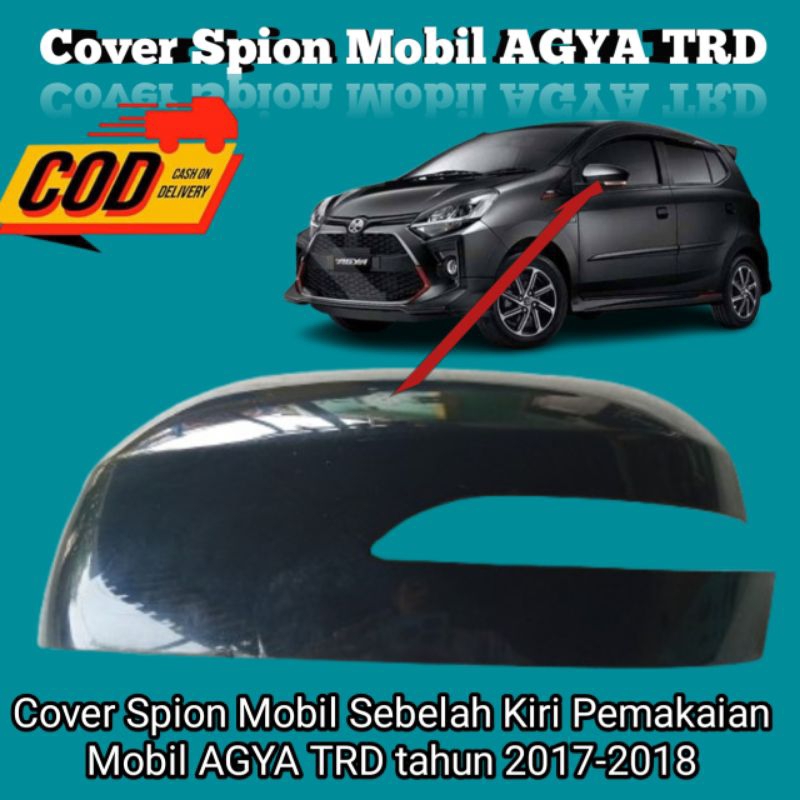 Cover Spion Kiri Mobil Agya TRD/Cover spion mobil Agya Trd warna hitam