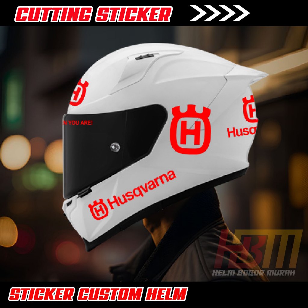Sticker Cutting Helm Husqvarna/ Sticker Helmet