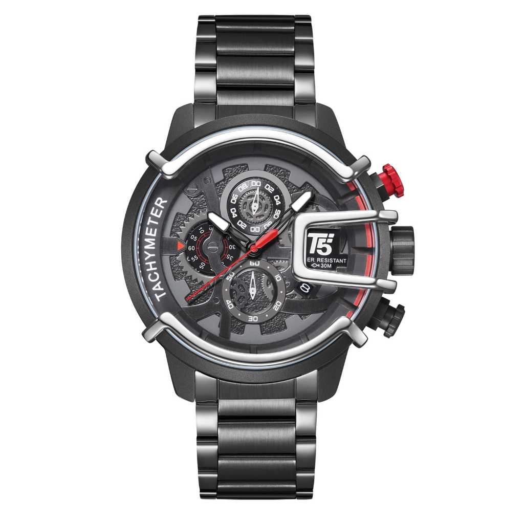 Jam Original T5 3883 Chronograph Bumper Design / JAM TANGAN PRIA ORIGINAL / JAM TANGAN RANTAI ORIGIN