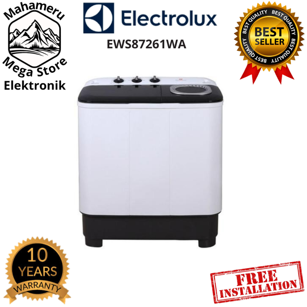 ELECTROLUX Mesin Cuci EWS87261WA 7Kg Twin Tub