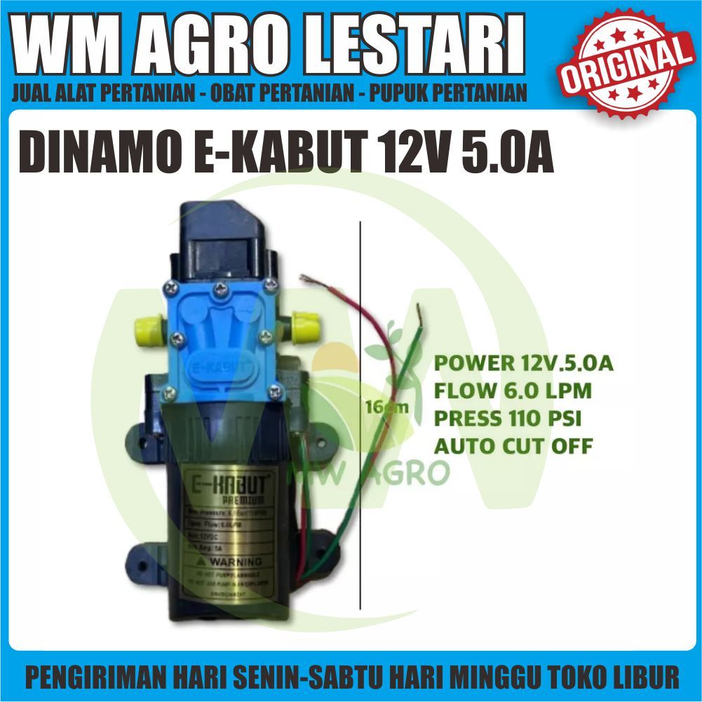 Dinamo E-Kabut Sprayer 110 PSI  Pompa Elektrik 12V 5A 6LPM 110 PSI Premium Quality