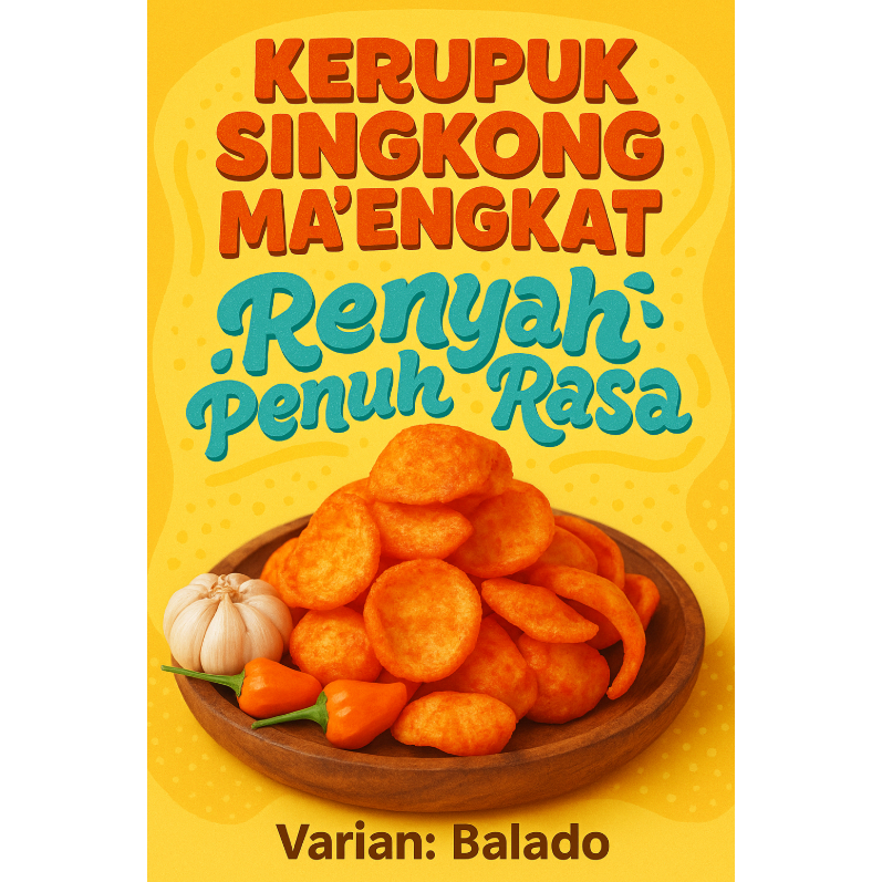 

Kerupuk Singkong Rasa Balado, Renyah Penuh Rasa [ Kerupuk Singkong Ma'Engkat]