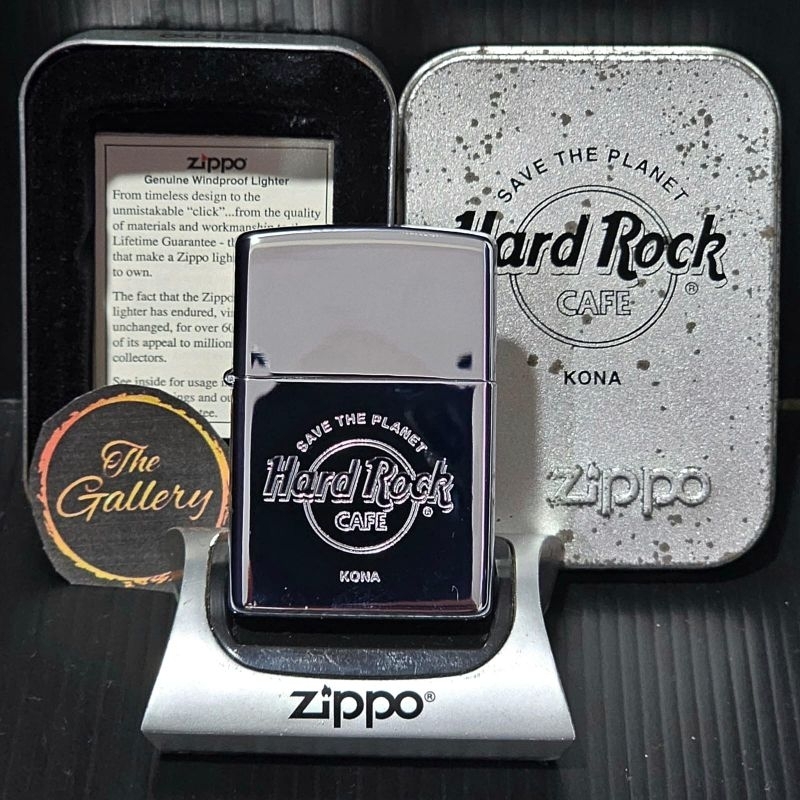 ⭐️⭐️⭐️⭐️⭐️ ORIGINAL ZIPPO OFFICIAL HARD ROCK CAFE KONA TAHUN 1999 / XV VERY RARE