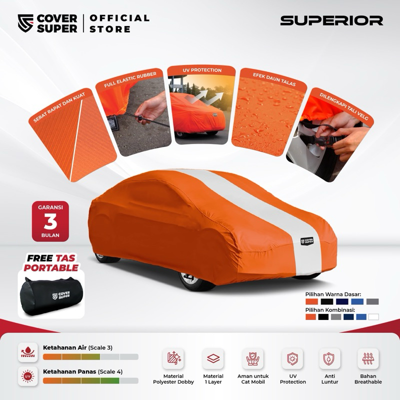Cover Mobil Custome Superior - Kombinasi - Type Sporty - CoverSuper