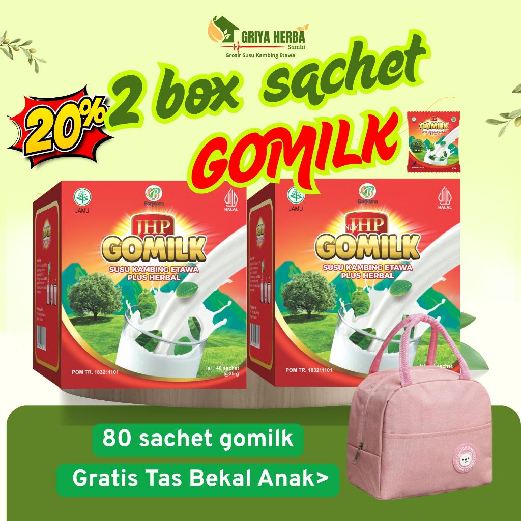 

GOMILK special promo beli 2box GOMILK sachet free tas