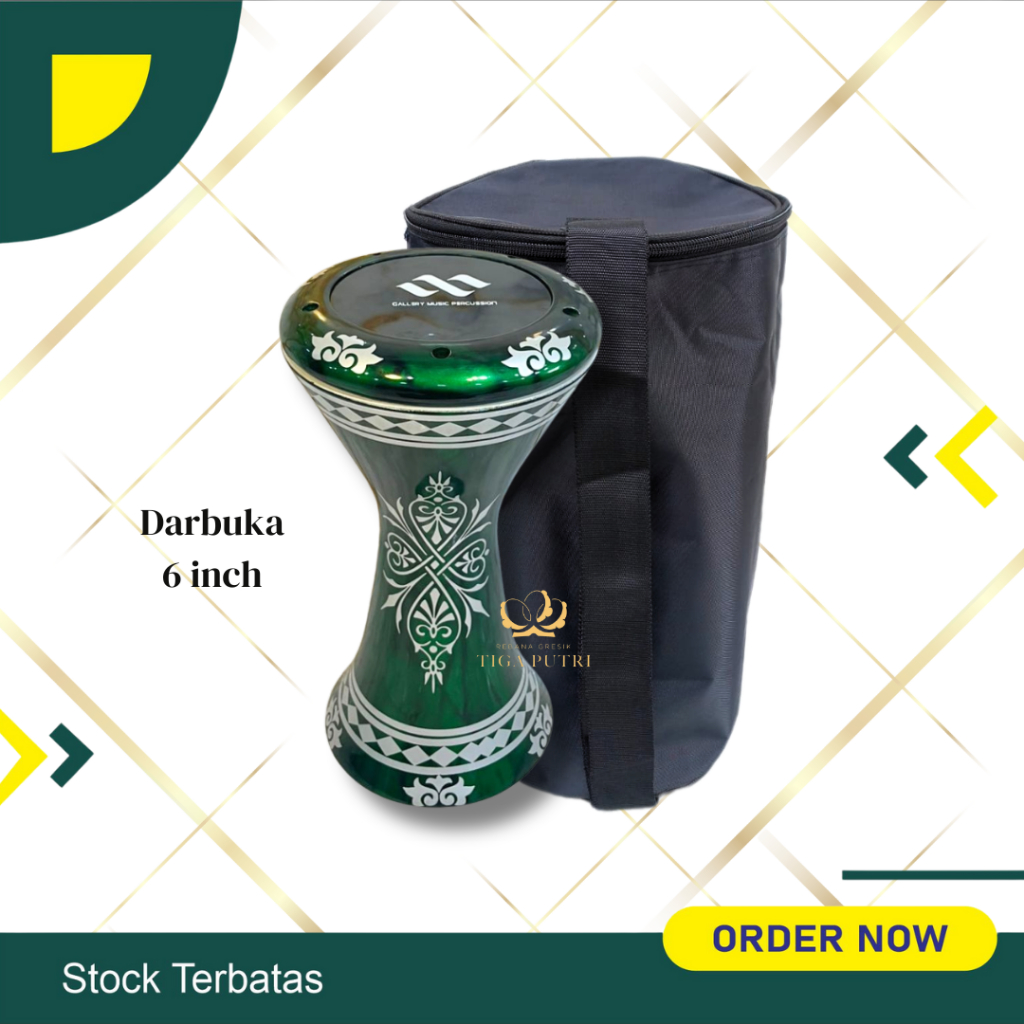 Darbuka Hadroh Asli Ukuran 6 inch
