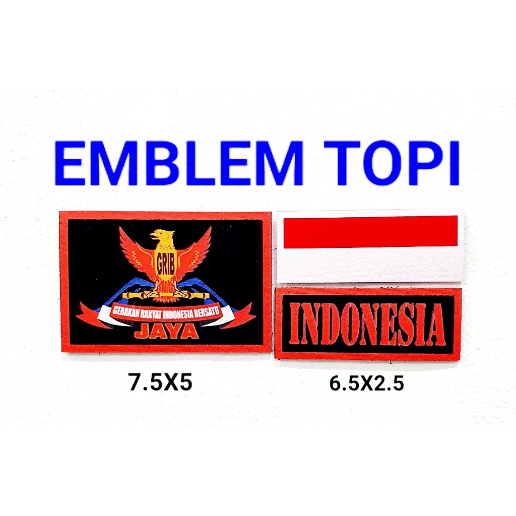 Patch Logo GRIB Jaya Banser Ansor NU Binmas Emblem Tempelan Velkro Topi Model Tactical PDL Terbaru