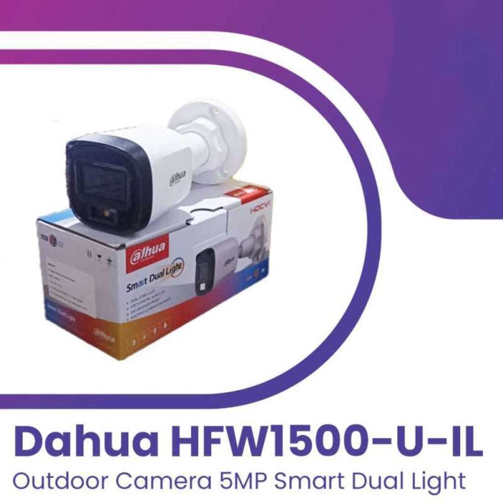 Kamera CCTV Dahua 5MP COLORVU (DH-HAC-HFW1500-U-IL) CCTV Dahua 5MP Outdoor