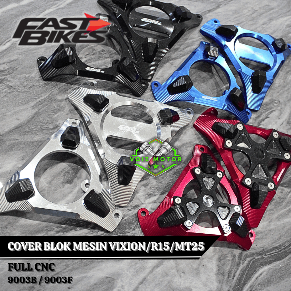 Cover Blok Mesin Vixion Old New Fastbikes Full Cnc Pelindung Cover Mesin Kopling Kanan Kiri Variasi 