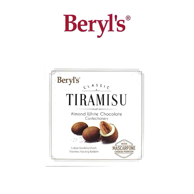 

Beryl’s Classic Tiramisu Almond White Chocolate Confectionery (65gr)