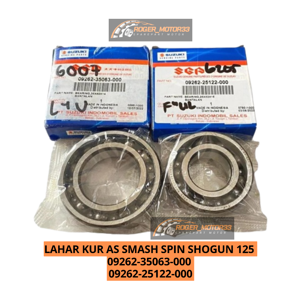 BEARING LAHAR LAHER KRUK KUR AS 6205 6007 SMASH SPIN SHOGUN 125 SUZUKI ORIGINAL SGP