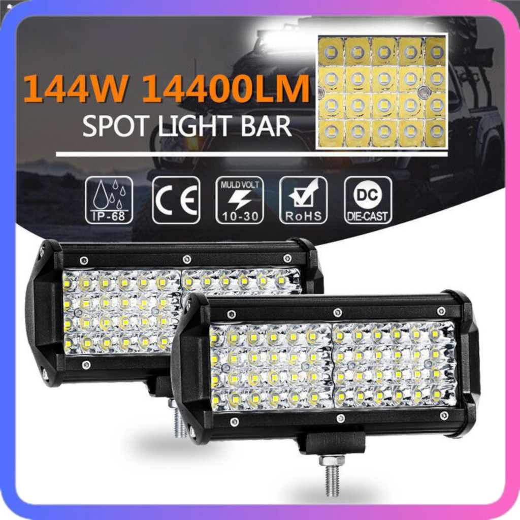 Lampu Tembak Mobil 12 Volt Super Terang Lampu Sorot 24 Volt Truk Lampu Sorot Led 24 LED DAN 48 LED