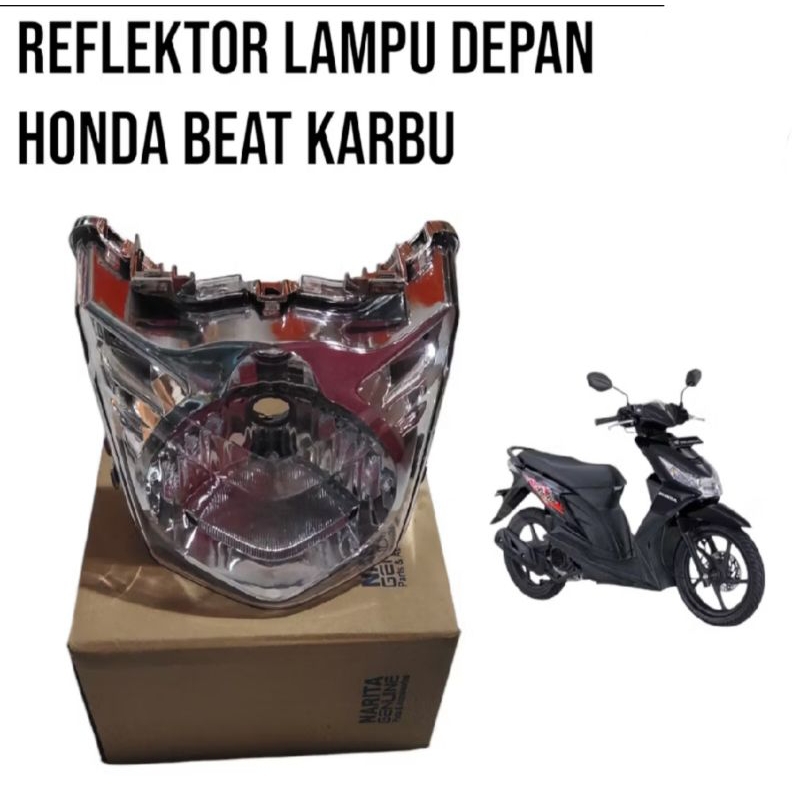 reflektor lampu depan motor beat karbu