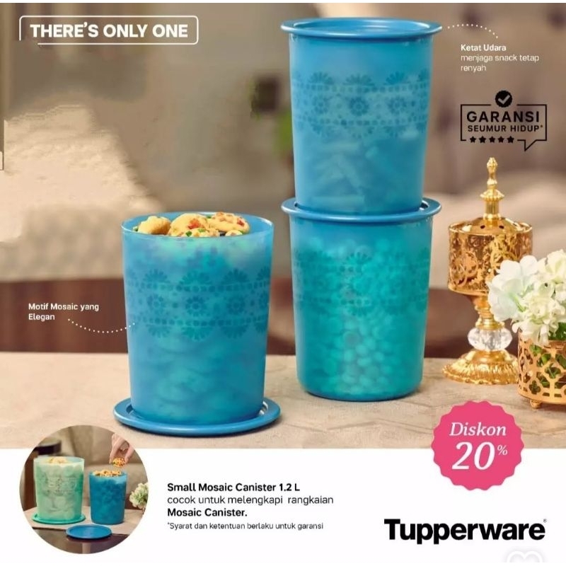Small Mosaic Canister Tupperware