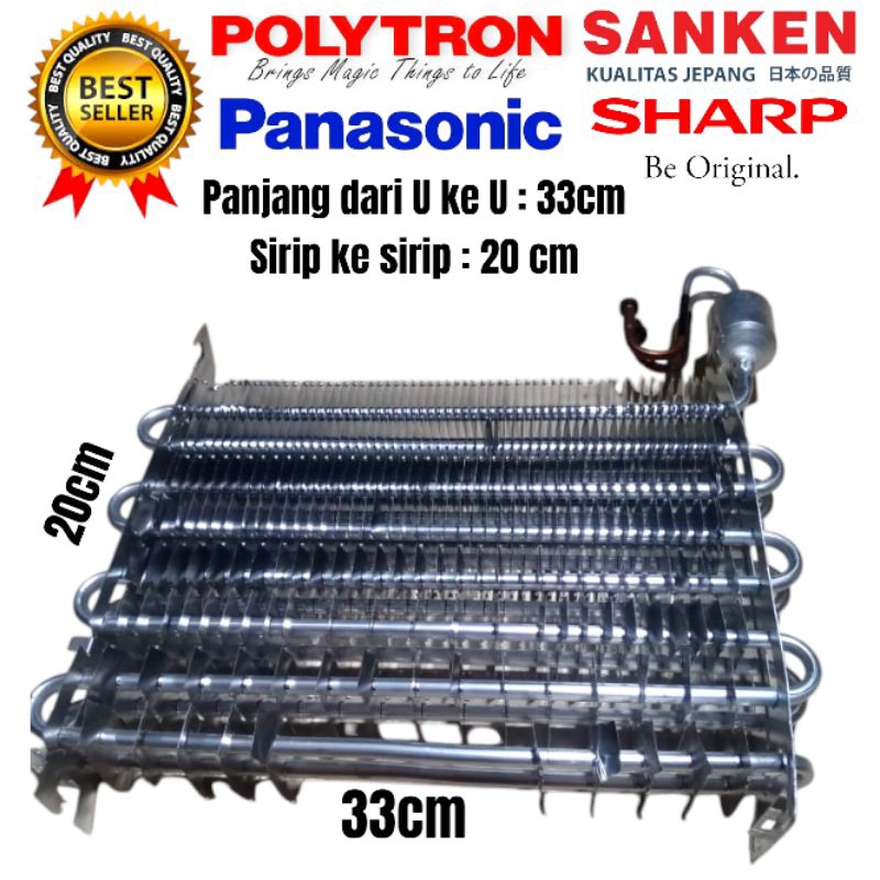 evaporator evap kulkas sanken 2 pintu original