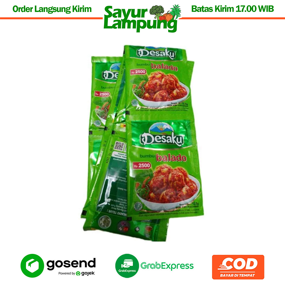 

Desaku Bubuk Balado 20 Gr (Renceng) - Sayur Lampung