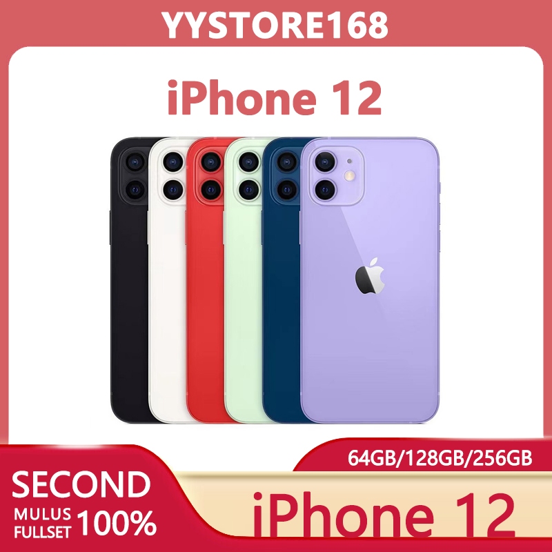 IPHONE 12 SECOND ORIGINAL 256GB/128GB/64GB Second Mulus Fullset