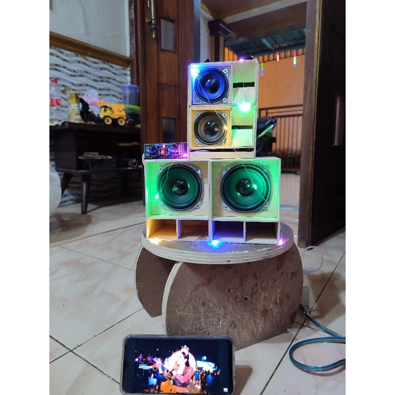 Paket sound miniatur 3 inch + lighting