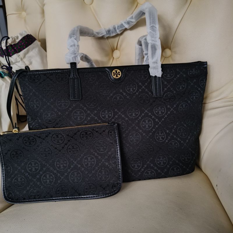 tb T monogram small zip tote bag tory burch