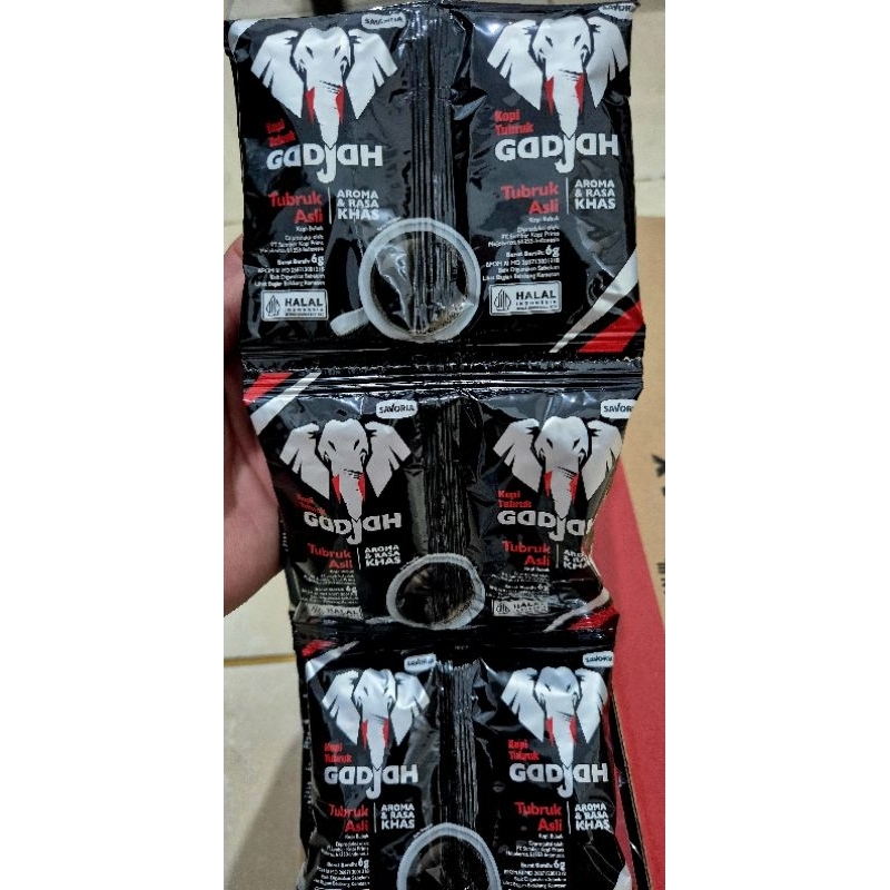 

Kopi Gadjah ASLI twin pack 6 gram.