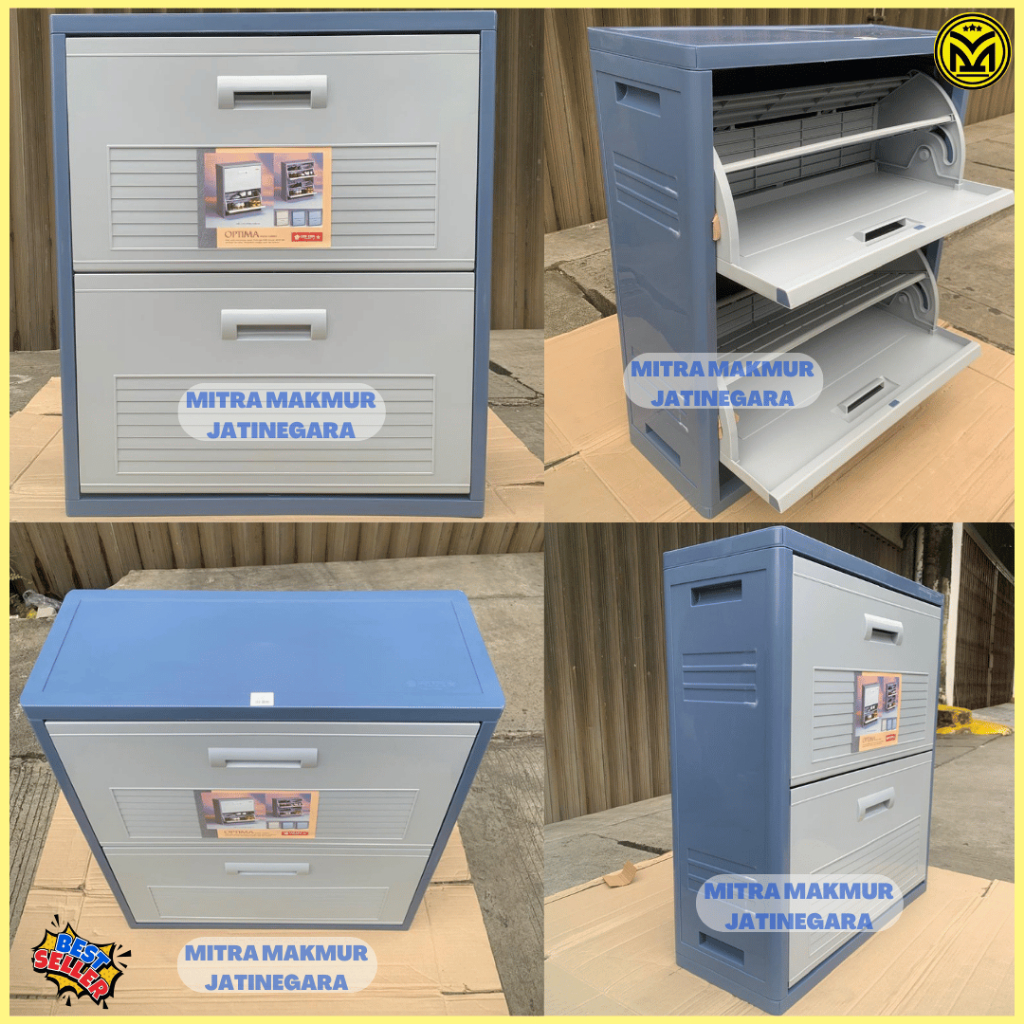 KHUSUS KARGO - LION STAR LEMARI PLASTIK SEPATU OPTIMA SHOES CABINET A-80 RAK SEPATU TERTUTUP LION ST