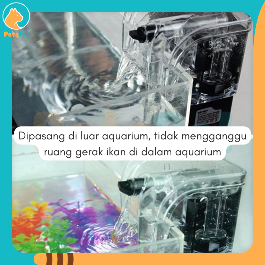 Filter Air Akuarium Jernih Air Terjun Filter Gantung Spons Penyaring Akuarium Filter Sponge