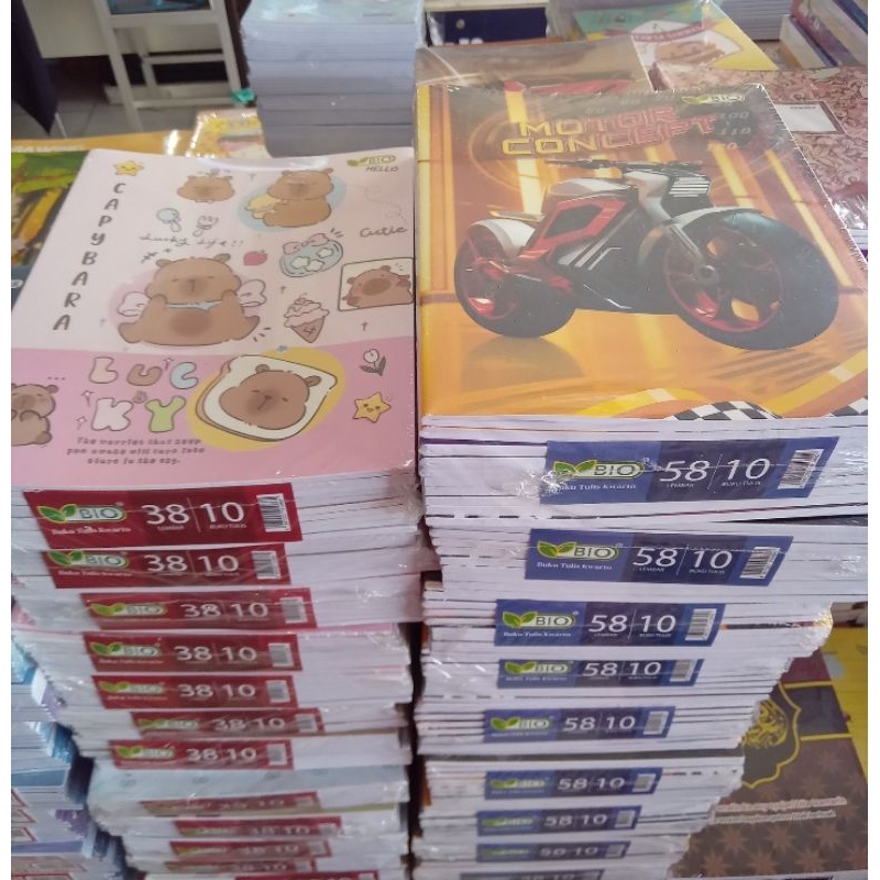 

Buku Tulis BIO 38 dan 58 Lembar Isi 10 Buku/Pack