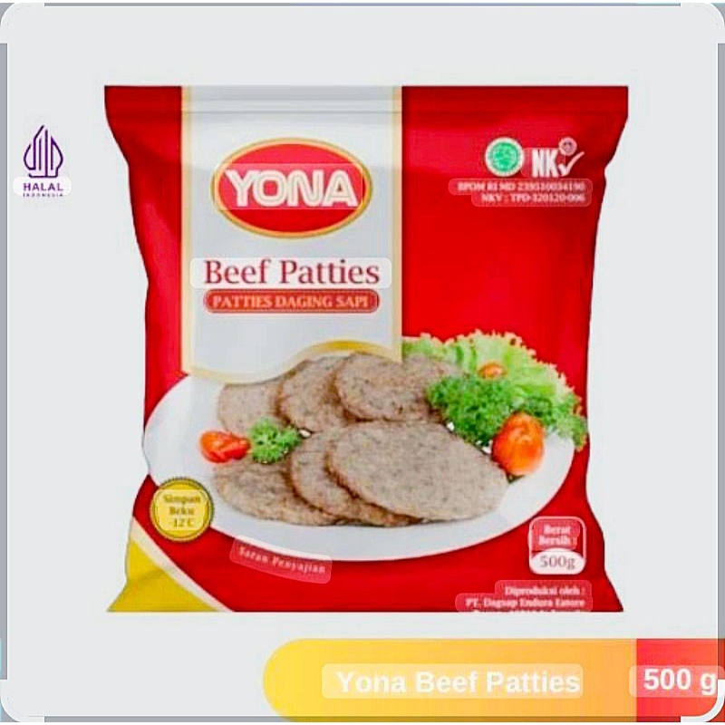 

YONA BEEF PATTIES Isi 10 500gram