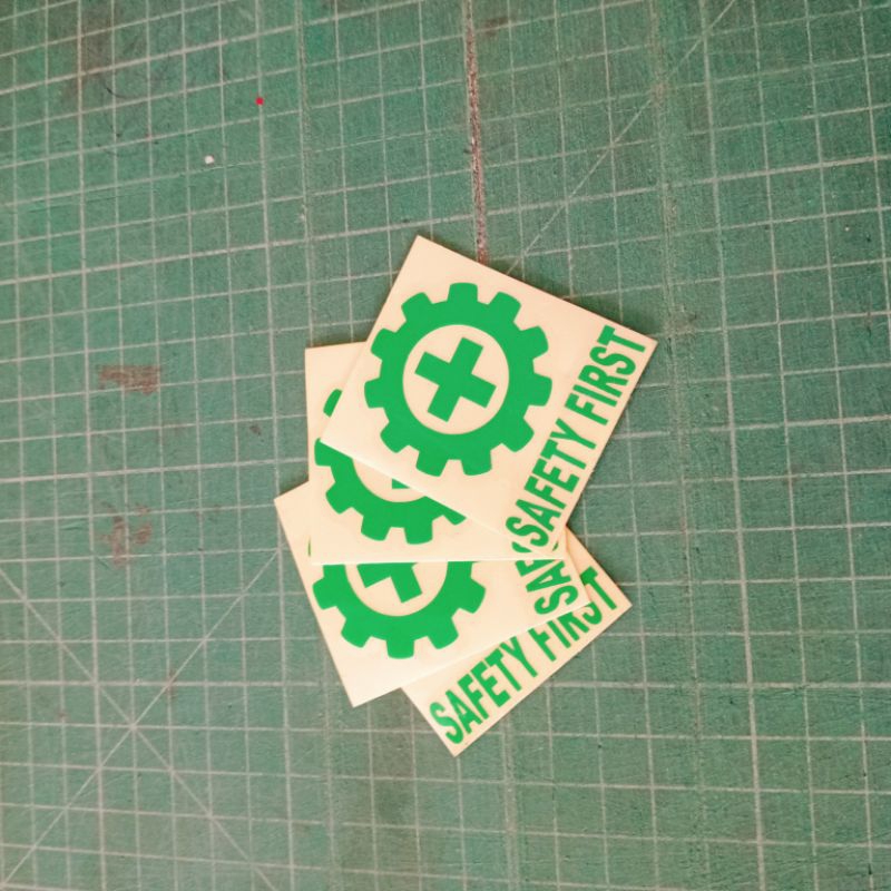 stiker cutting safety first stiker helm stiker motor mobil