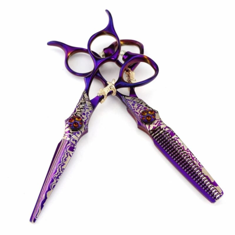 gunting rambut jepang original ,gunting rambut damaskus warna premium, gunting rambut profesional,gu