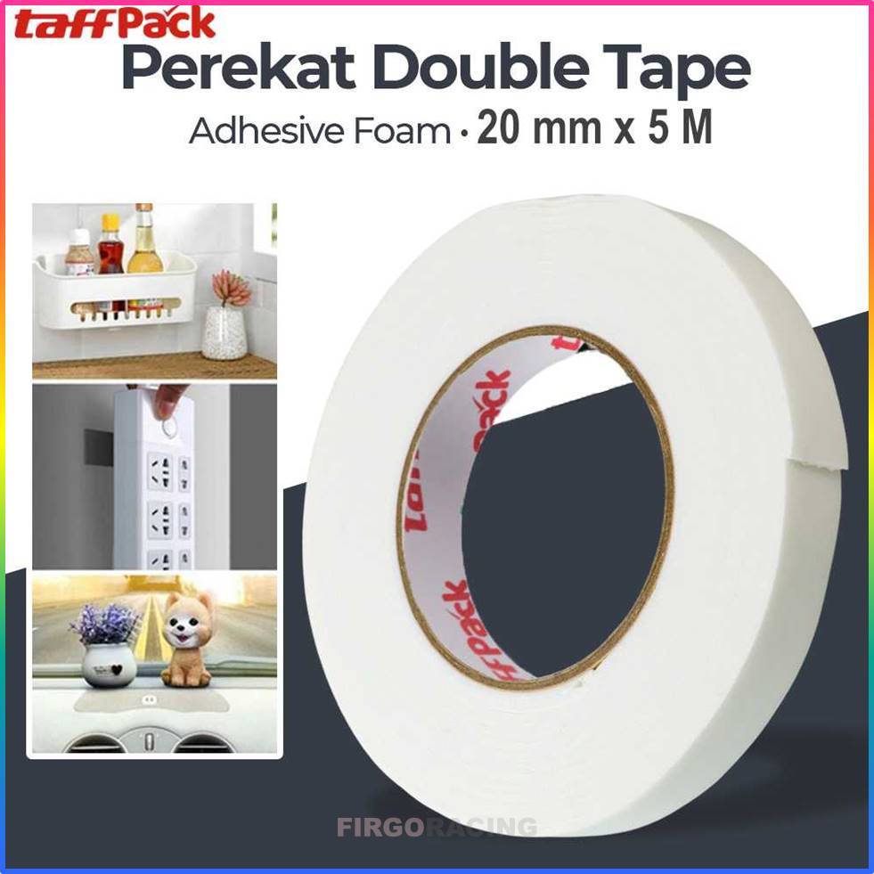 

Perekat Double Tape 20mmx5m Adhesive No Trace Sticker - J4703