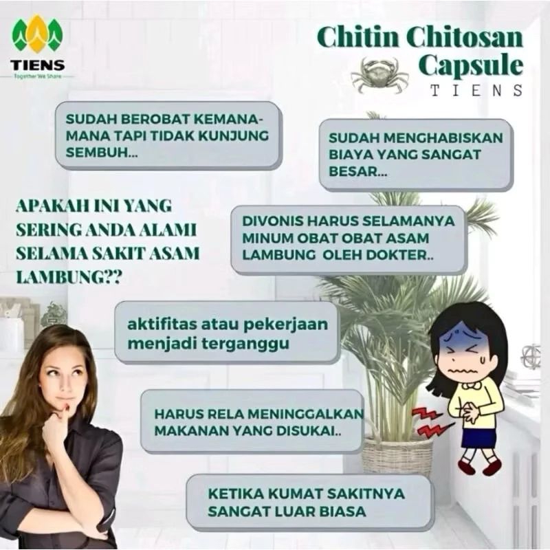 Tiens Obat Asam Lambung Kronis Maag Asam Lambung Tiens Chitin Chitosan Tiens RB7