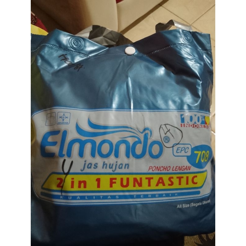 mantol mantel jas hujan elmondo 2 kepala