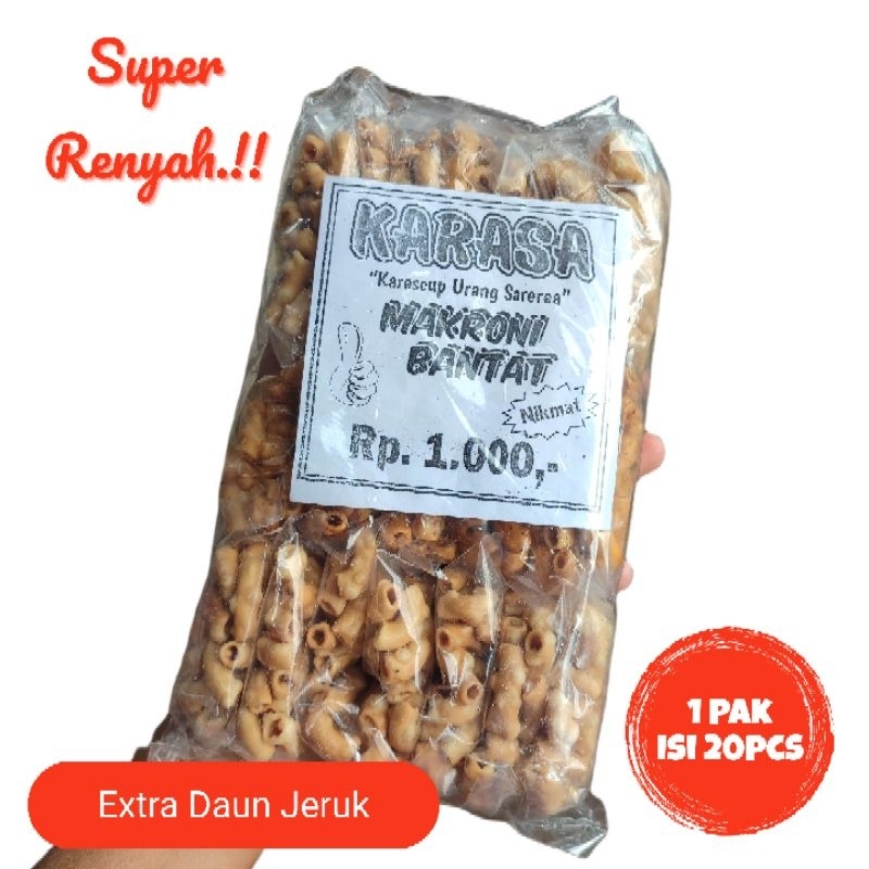 

Makroni Bantet Renyah Kriwil Tasikmalaya Ori / Pedas Daun Jeruk 1pak isi 20pcs