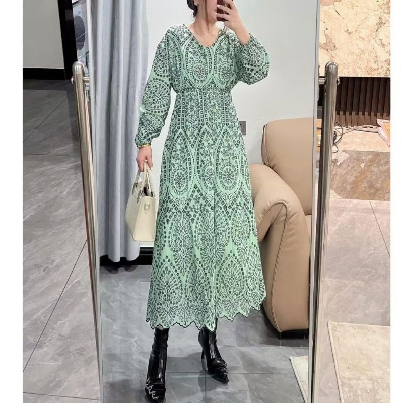 59006 jermaine embroidery cotton dress import