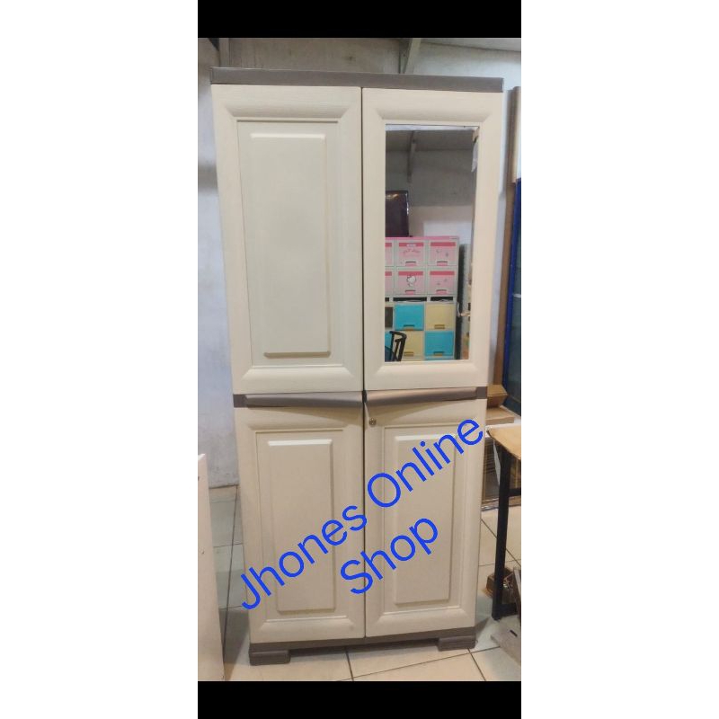 Lemari Plastik 2pintu ad gantungan