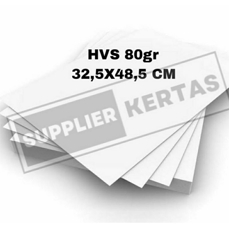 

Kertas HVS 80gr uk 32,5x48,5 cm isi 500 lbr / Kertas fotocopy / kertas office