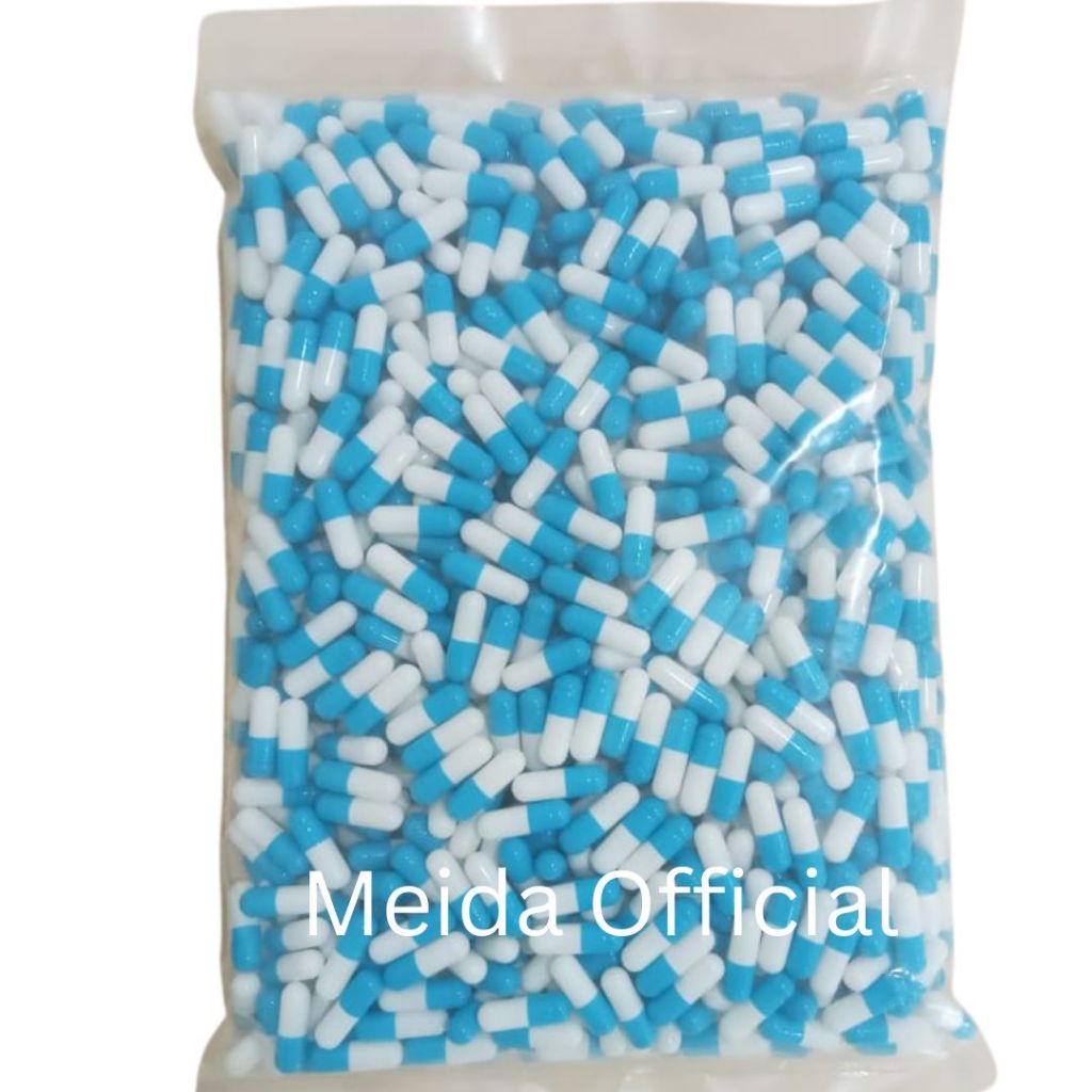 cangkang kapsul kosong / kapsulindo / ACG Biru - Putih size 0