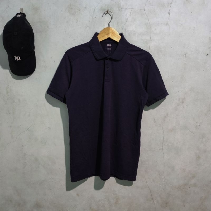 Polo Shirt Uniqlo Navy Second