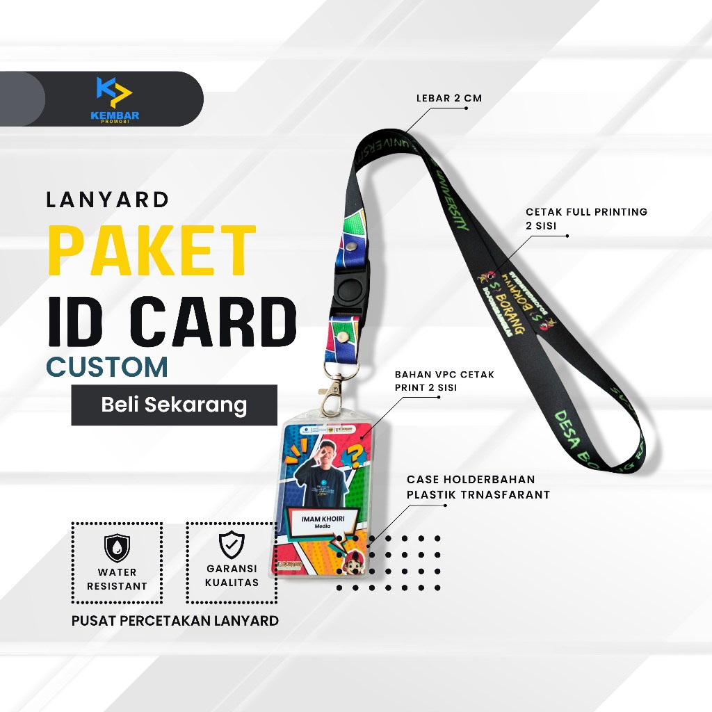 

CUSTOM PAKET LENGKAP LANYARD ID CARD dan CASE HOLDER