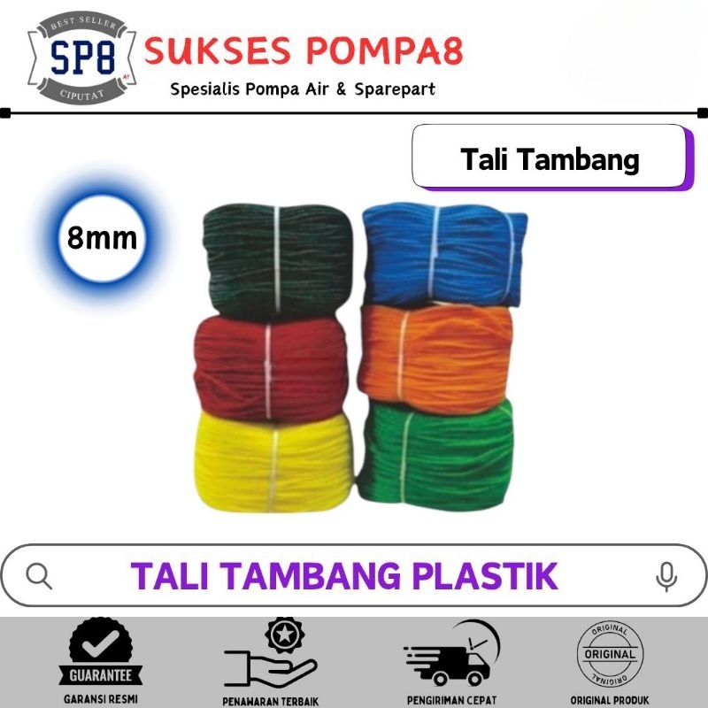 Tali Tambang Plastik 8mm Per Meter