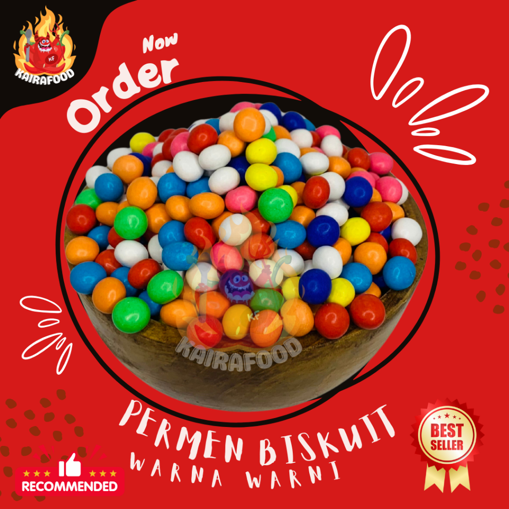 

500 GR PERMEN BISKUIT BOLA WARNA WARNI