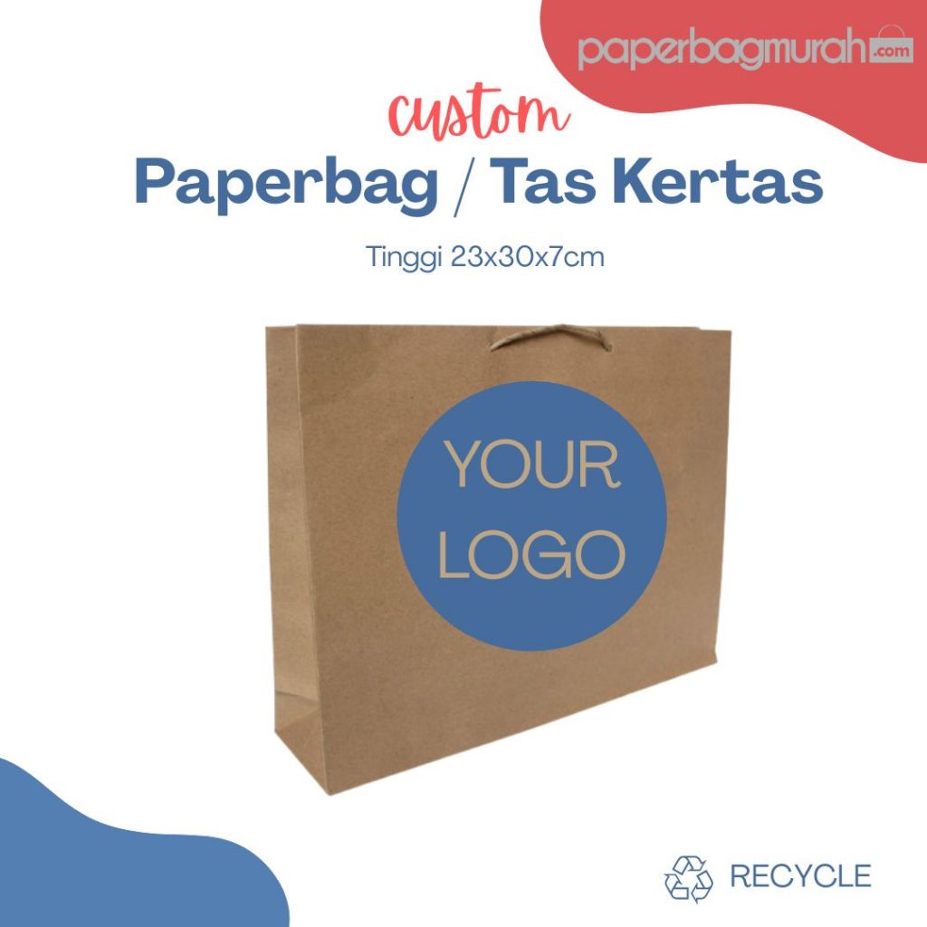 

CUSTOM Paper bag (TxPxL) 23x30x7 - Tas Kertas Butik Baju Batik