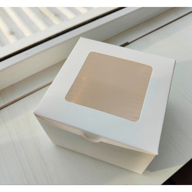 

| Kotak Ivory mini 12x12x7cm Hampers hampers kotak box white Series Souvenir Kantong Ulang Tahun Gable Cake Box / Kotak Kue / Kotak Kue Mika / Cake box / TRANSPARANT PET mika transparan bento