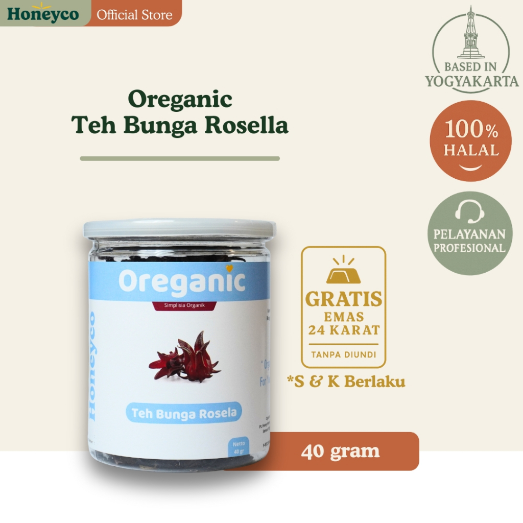 

Oreganic Teh Bunga Rosela Simplisia Organik - 40gr